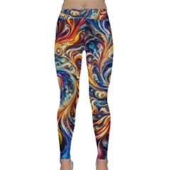 Colorful Motion Abstract Art Classic Yoga Leggings by ExtraGoodSauce