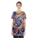 Colorful Motion Abstract Art Skirt Hem Sports Top View1