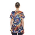 Colorful Motion Abstract Art Skirt Hem Sports Top View2