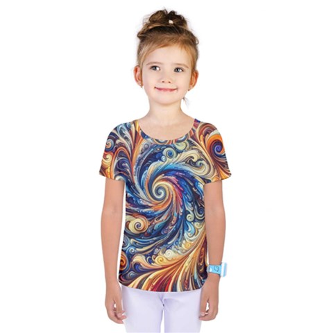 Colorful Motion Abstract Art Kids  One Piece T-shirt by ExtraGoodSauce