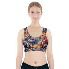 Colorful Motion Abstract Art Sports Bra With Pocket by ExtraGoodSauce