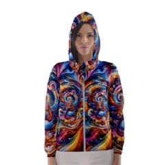 Dynamic Color Vortex Women s Hooded Windbreaker