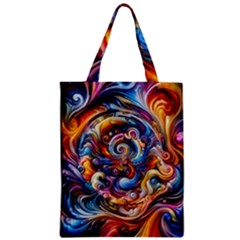 Dynamic Color Vortex Zipper Classic Tote Bag by ExtraGoodSauce