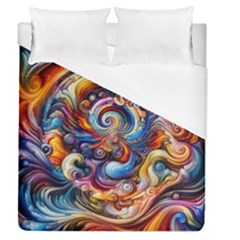 Dynamic Color Vortex Duvet Cover (queen Size)