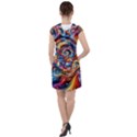 Dynamic Color Vortex Drawstring Hooded Dress View2