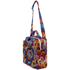 Dynamic Color Vortex Crossbody Day Bag