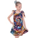 Dynamic Color Vortex Kids  Tie Up Tunic Dress View1