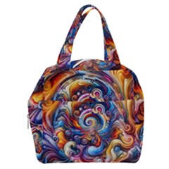 Dynamic Color Vortex Boxy Hand Bag