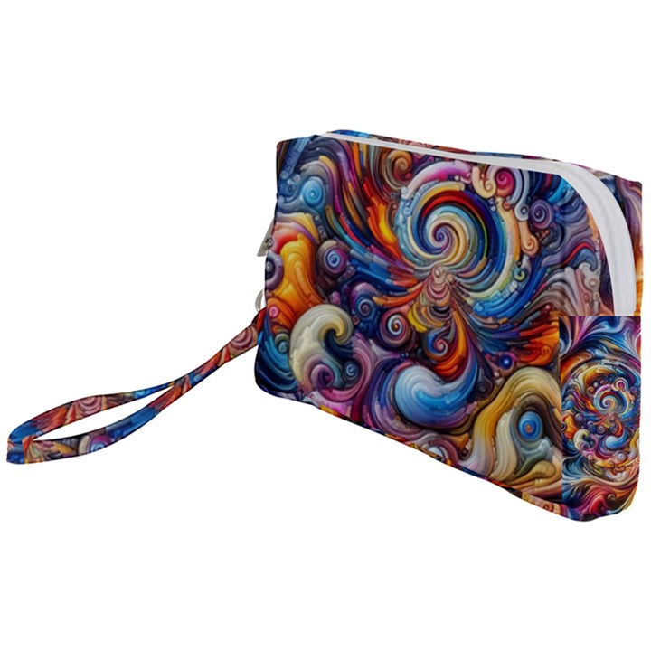 Dynamic Color Vortex Wristlet Pouch Bag (Small)