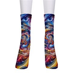 Dynamic Color Vortex Crew Socks