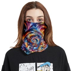 Dynamic Color Vortex Face Covering Bandana (two Sides)