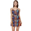 Dynamic Color Vortex Short Frill Dress View1