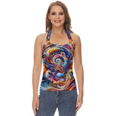 Dynamic Color Vortex Basic Halter Top by ExtraGoodSauce