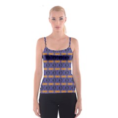 Bitcoin Logo Pattern Spaghetti Strap Top by ExtraGoodSauce