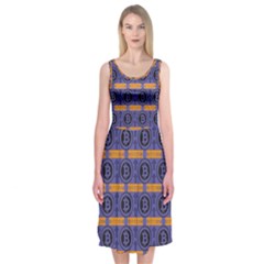 Bitcoin Logo Pattern Midi Sleeveless Dress by ExtraGoodSauce