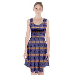 Bitcoin Logo Pattern Racerback Midi Dress