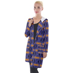 Bitcoin Logo Pattern Hooded Pocket Cardigan