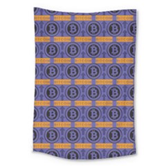 Bitcoin Logo Pattern Large Tapestry