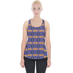 Bitcoin Logo Pattern Piece Up Tank Top