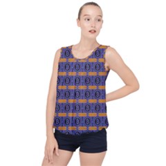 Bitcoin Logo Pattern Bubble Hem Chiffon Tank Top by ExtraAwesomeSauce