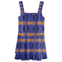 Bitcoin Logo Pattern Kids  Layered Skirt Swimsuit