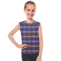 Bitcoin Logo Pattern Kids  Mesh Tank Top