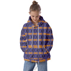 Bitcoin Logo Pattern Kids  Oversized Hoodie