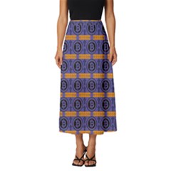 Bitcoin Logo Pattern Classic Midi Chiffon Skirt by ExtraGoodSauce