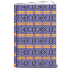 Bitcoin Logo Pattern 8  X 10  Hardcover Notebook by ExtraGoodSauce