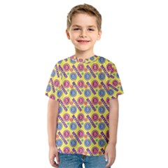 Colorful Bitcoin Pattern Kids  Sport Mesh T-shirt