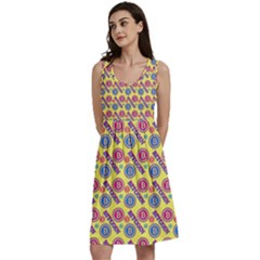 Colorful Bitcoin Pattern Classic Skater Dress by ExtraAwesomeSauce