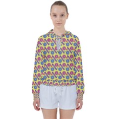 Colorful Bitcoin Pattern Women s Tie Up Sweat