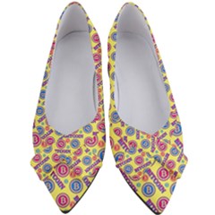 Colorful Bitcoin Pattern Women s Bow Heels