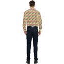 Colorful Bitcoin Pattern Men s Long Sleeve Pocket Shirt  View2