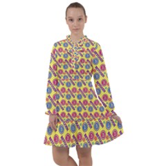 Colorful Bitcoin Pattern All Frills Dress