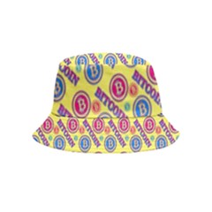 Colorful Bitcoin Pattern Inside Out Bucket Hat (kids)