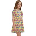 Colorful Bitcoin Pattern Kids  Sweet Collar Dress View2