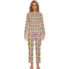 Colorful Bitcoin Pattern Womens  Long Sleeve Lightweight Pajamas Set by ExtraGoodSauce