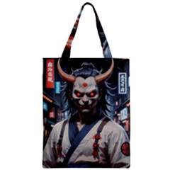 Demon Samurai Zipper Classic Tote Bag