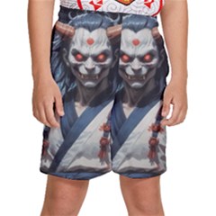 Demon Samurai Kids  Basketball Shorts