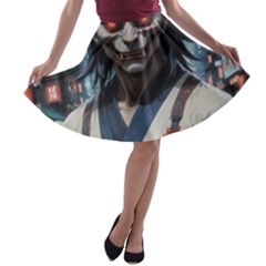 Demon Samurai A-line Skater Skirt by AwesomeSauce