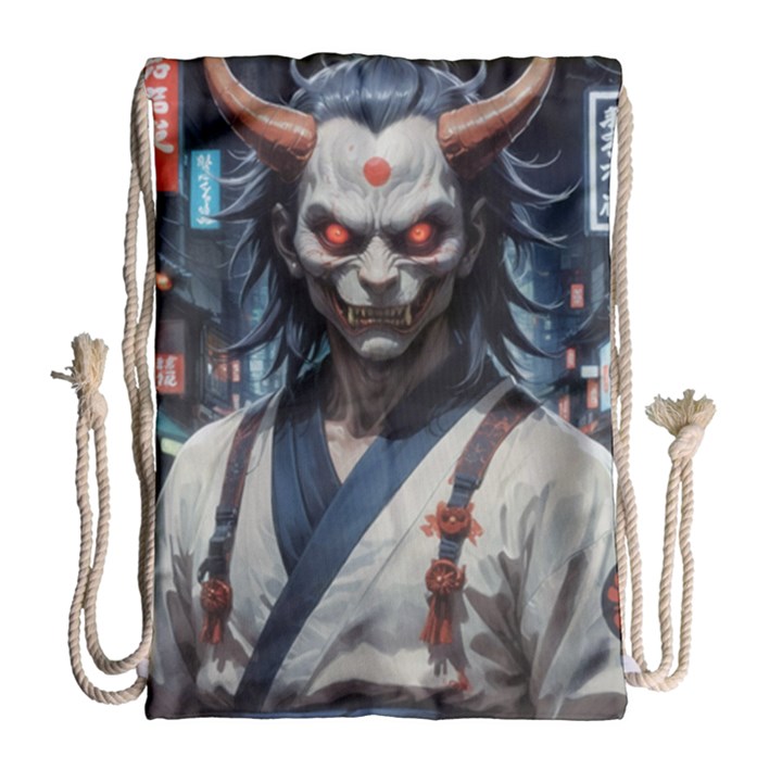 Demon Samurai Drawstring Bag (Large)