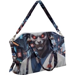 Demon Samurai Canvas Crossbody Bag