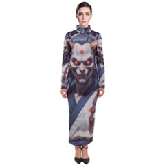 Demon Samurai Turtleneck Maxi Dress