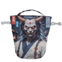 Demon Samurai Drawstring Bucket Bag View1