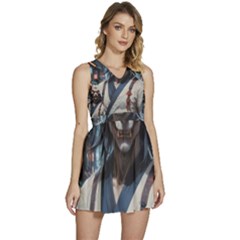 Demon Samurai Sleeveless High Waist Mini Dress by AwesomeSauce