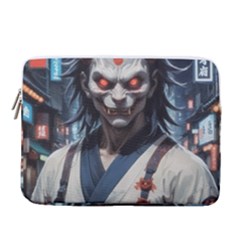 Demon Samurai 14  Vertical Laptop Sleeve Case With Pocket by AwesomeSauce