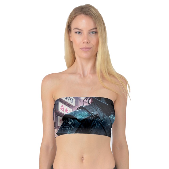 Cyberpunk Demon Samurai Bandeau Top