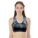 Cyberpunk Demon Samurai Sports Bra with Border View1