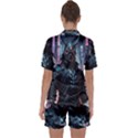 Cyberpunk Demon Samurai Satin Short Sleeve Pajamas Set View2